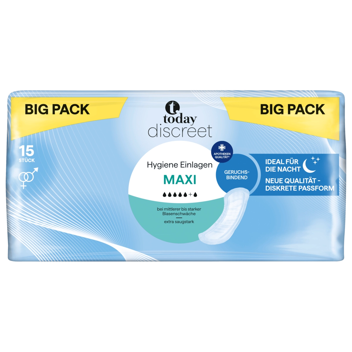 Today Discreet Hygiene Einlagen Maxi 15 Stück