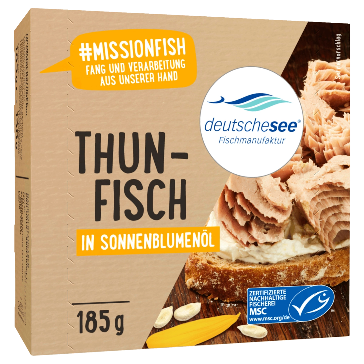 Deutsche See Thunfischstücke in Sonnenblumenöl 185g