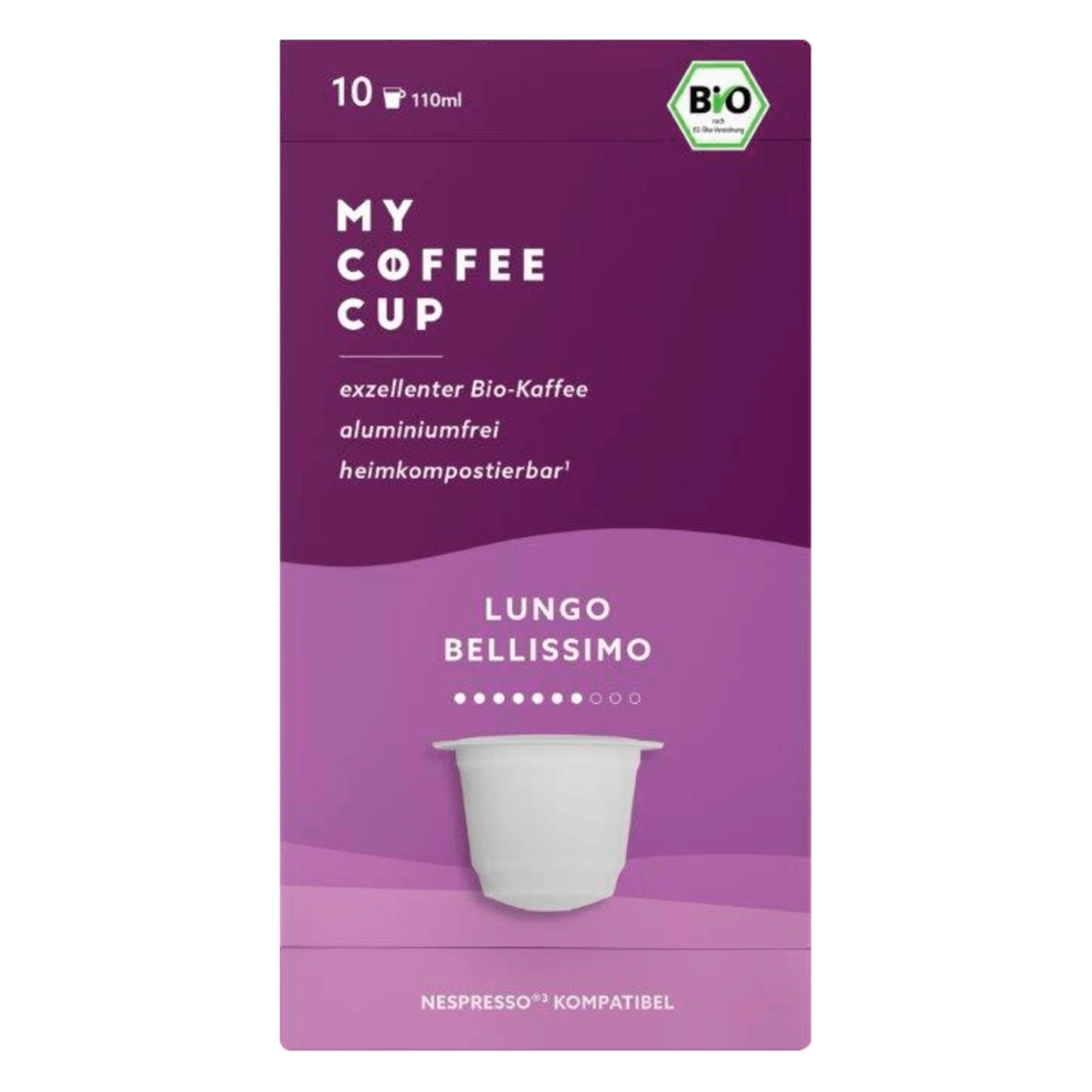 My Coffee Cup Bio Kaffee Lungo Bellissimo 52g, 10 Kapseln