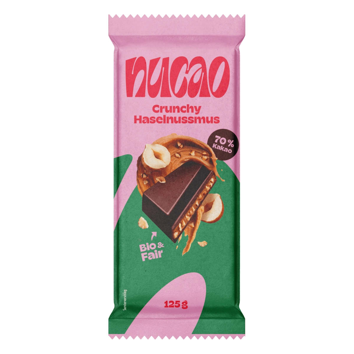 Nucao Bio Crunchy Haselnussmus Schokolade 125g