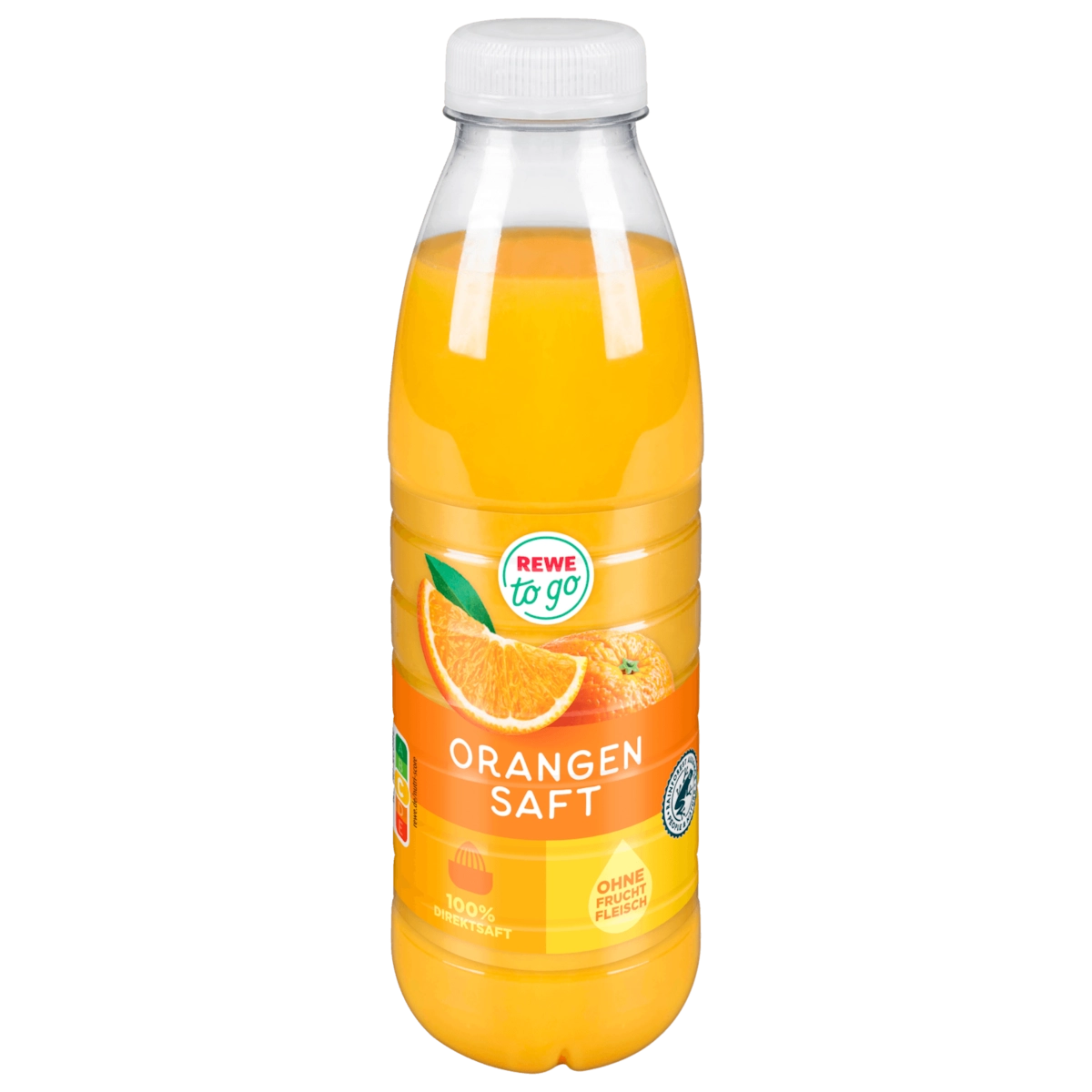 REWE to go Orangensaft ohne Fruchtfleisch 0,5l