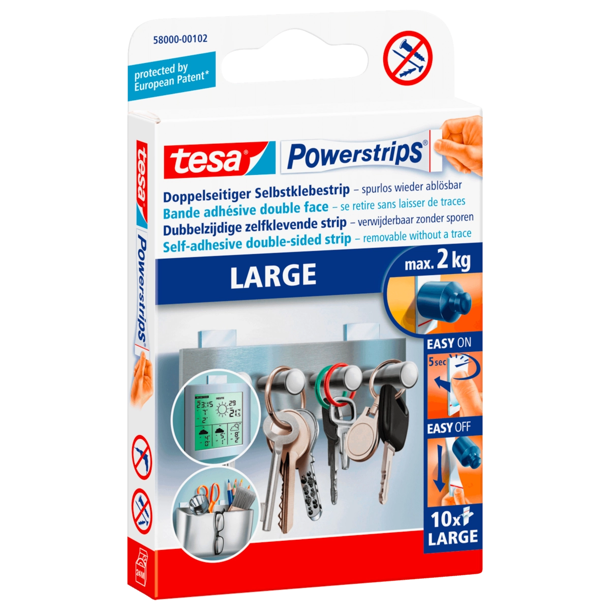 Tesa Powerstrips Large 10 Stück