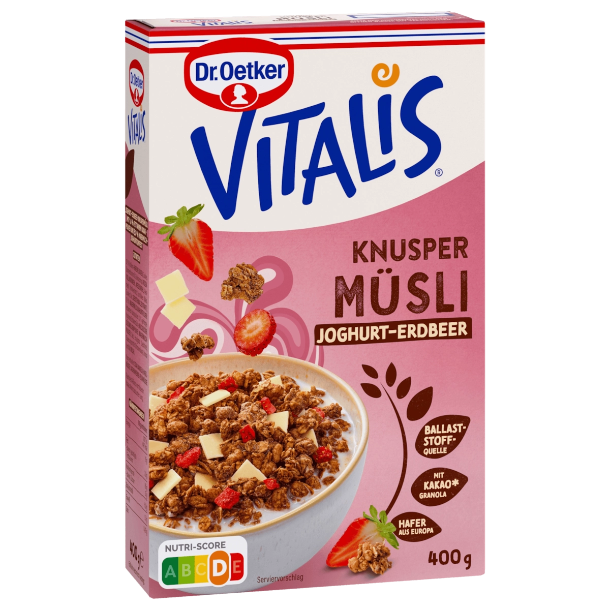 Dr. Oetker Vitalis Knusper Joghurt-Erdbeer 400g