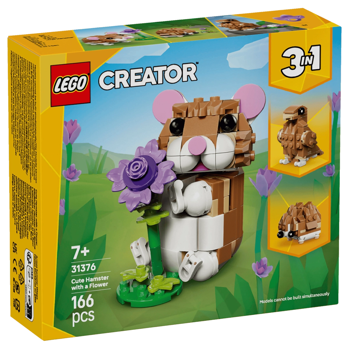 LEGO Creator 31376 Niedlicher Hamster mit Blume 3in1