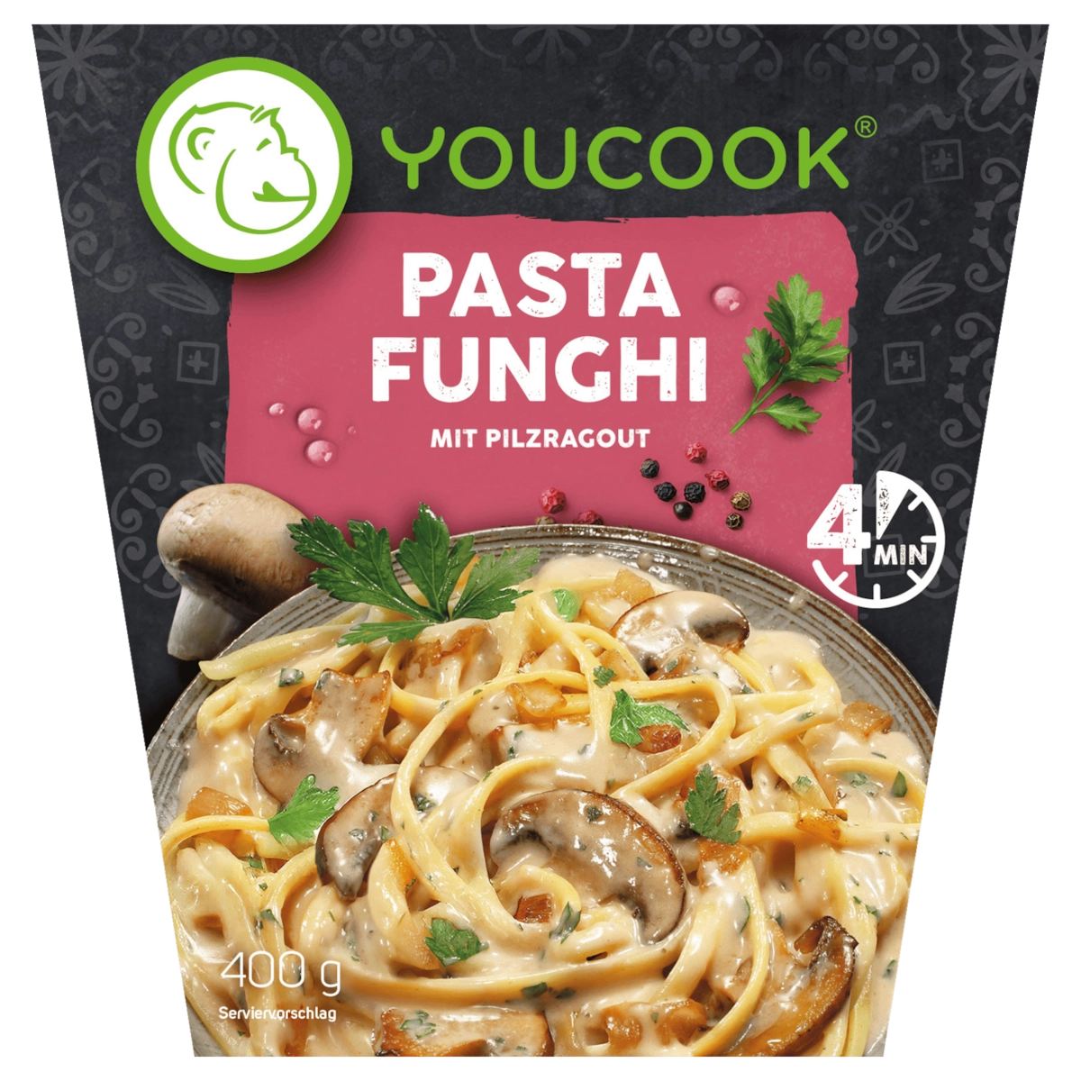 Youcook Pasta Funghi mit Pilzragout 400g