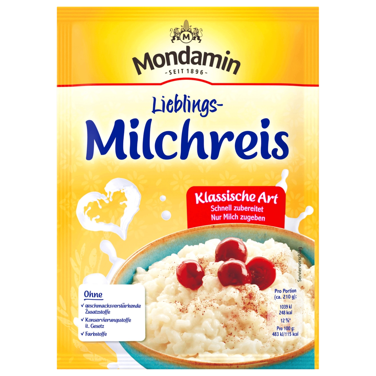 Mondamin Lieblings Milchreis Klassisch 125g
