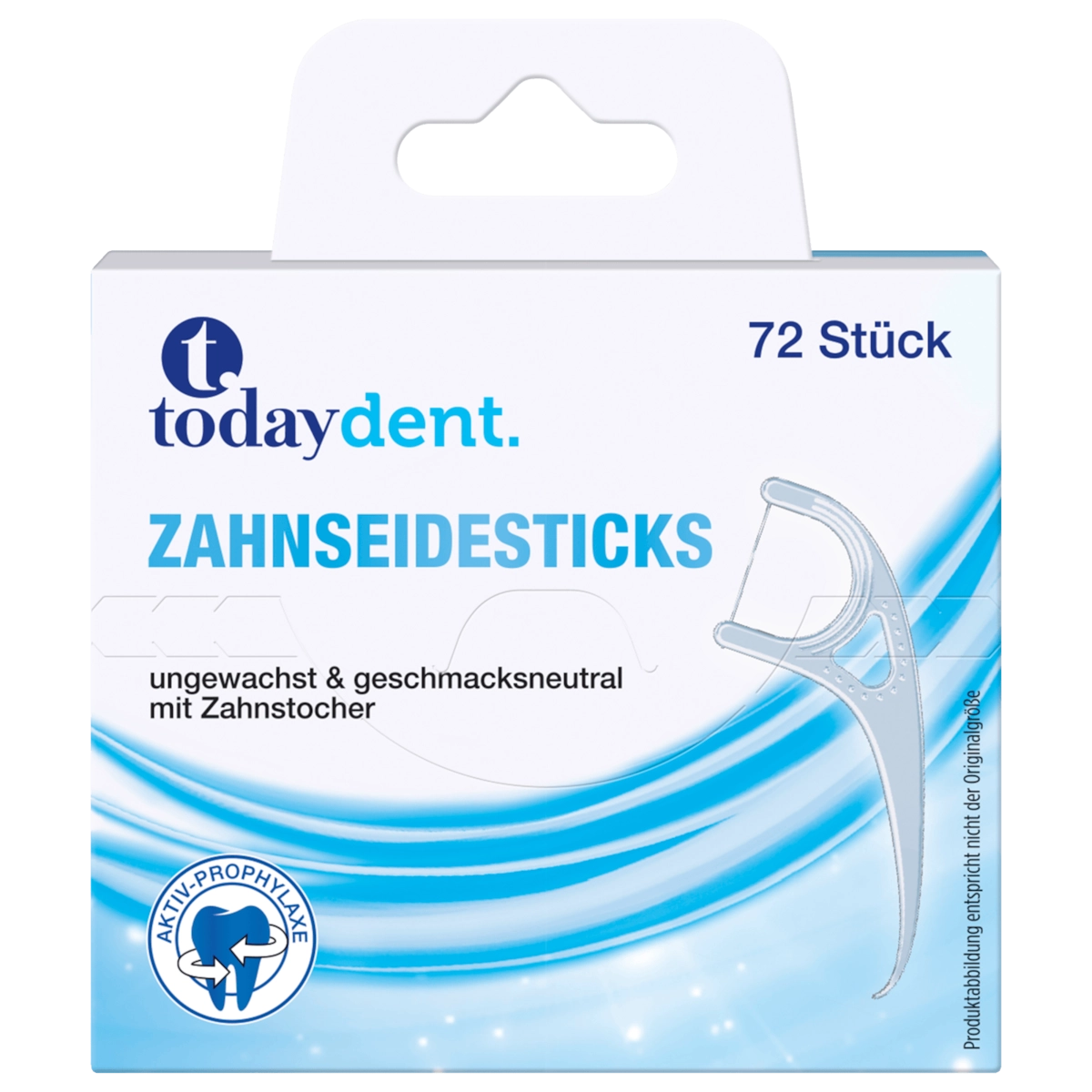 Today dent Zahnseide-Sticks ungewachst