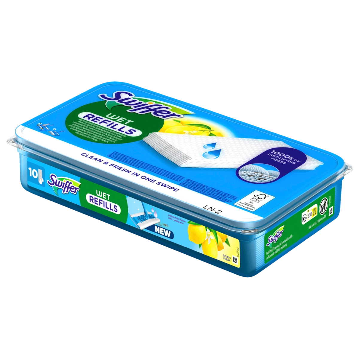 Swiffer Feuchte Bodentücher Nachfüllpackung Citrus Fresh 10 Stück