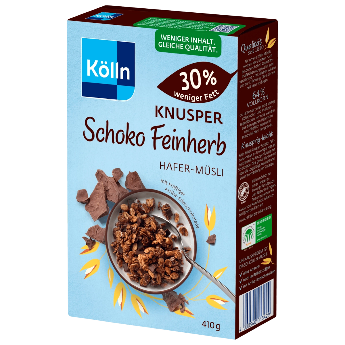 Kölln Knusper Schoko Feinherb Hafer-Müsli 410g