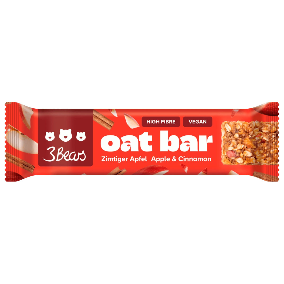 3Bears Oat Bar Zimtiger Apfel 45g