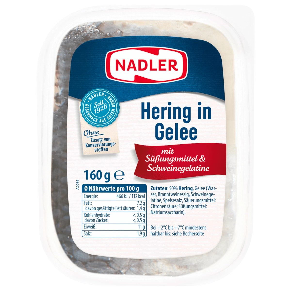 Nadler Hering in Gelee 160g