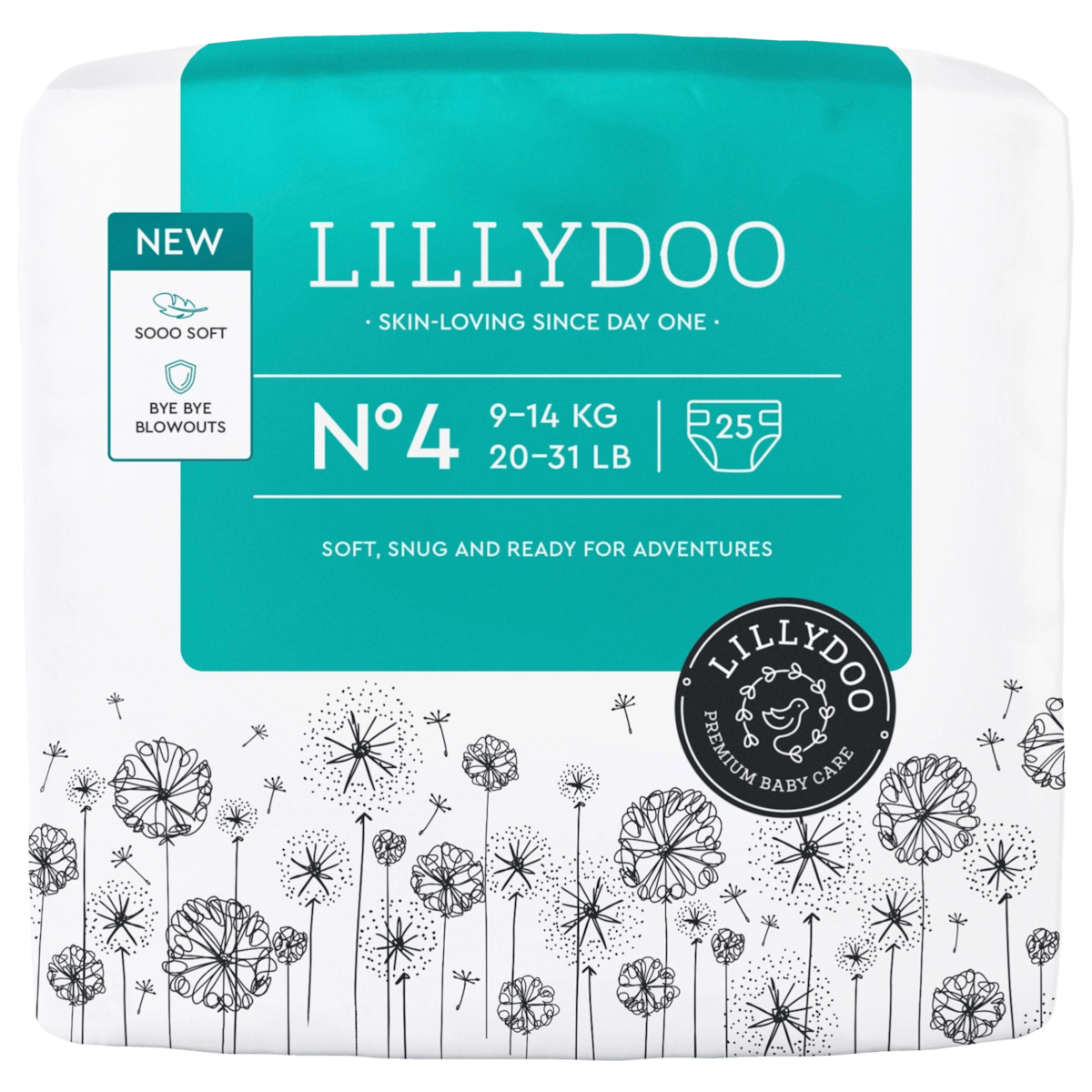Lillydoo Windeln Gr. 4 9-14kg 25 Stück