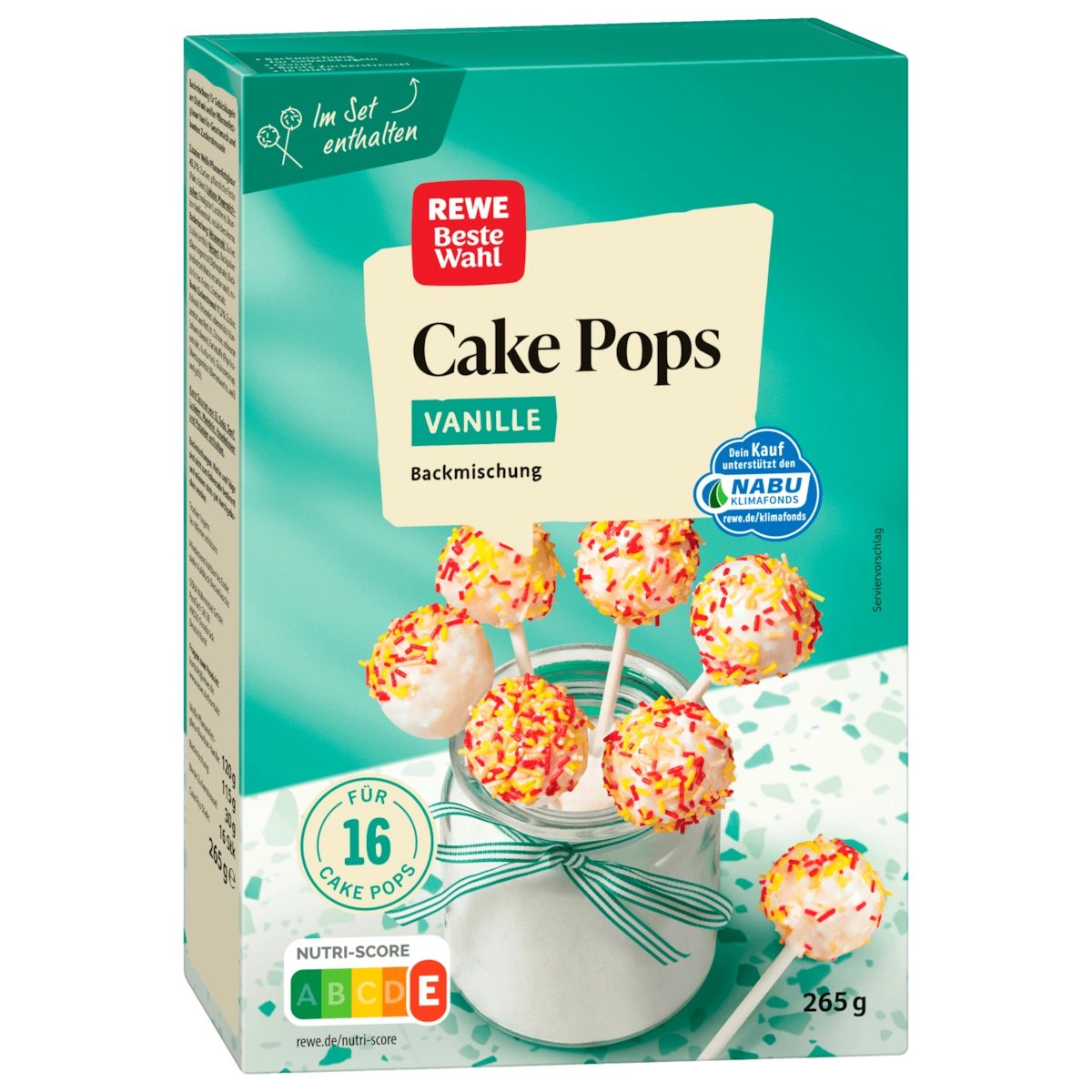 REWE Beste Wahl Cake Pops Vanille Backmischung 260g