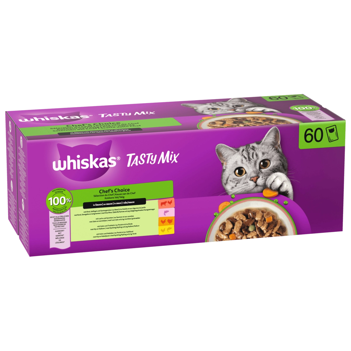 Whiskas Tasty Mix Chef's Choice in Sauce Multipack 60x85g