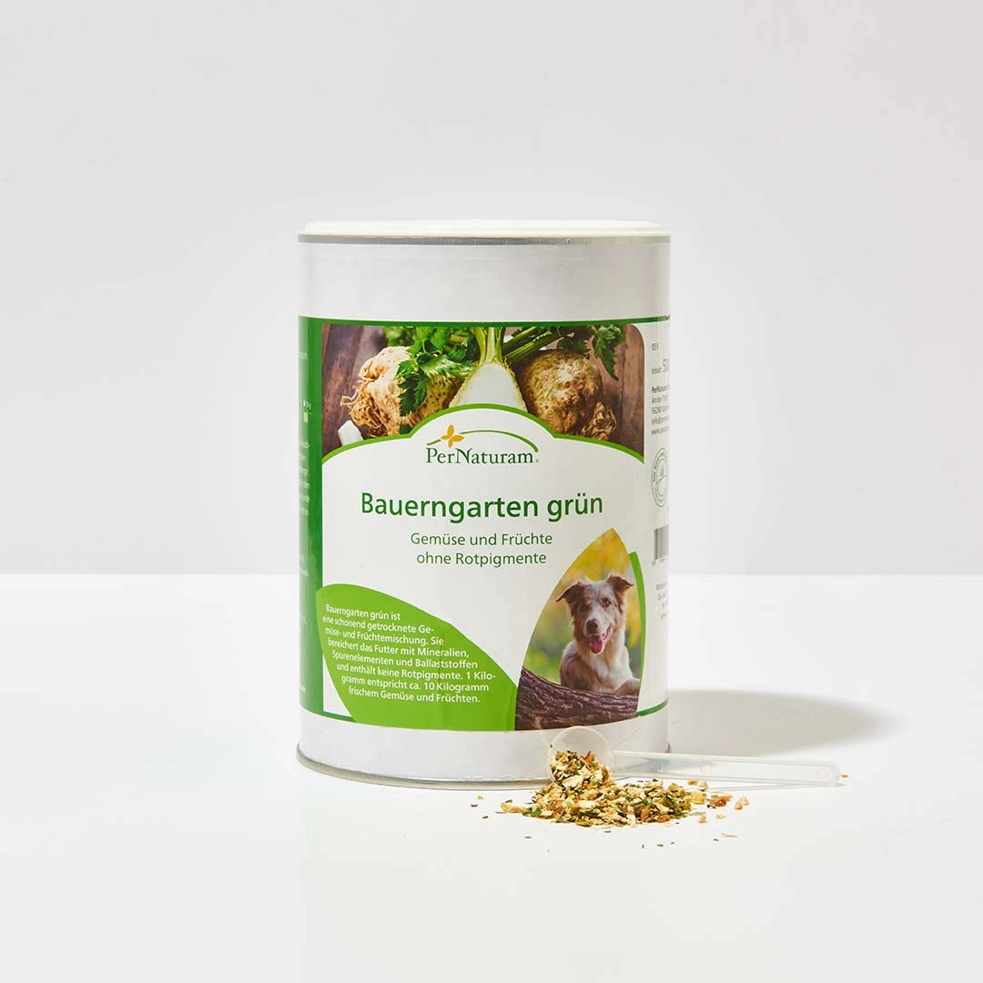 PerNaturam | Bauerngarten Grün, 500g | Gemüsekräutermischung für Hunde | Getreidefrei & ballaststoffreich | Ergänzungsfuttermittel | haustierkost