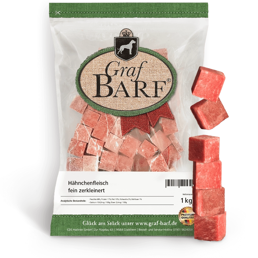 Hähnchenmuskelfleisch fein zerkleinert