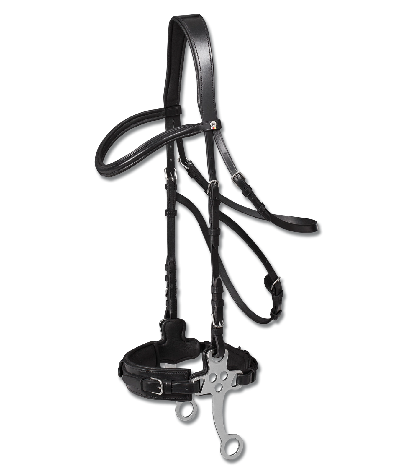 Trensenzaum X-Line Hackamore Trense Schwarz / Vb