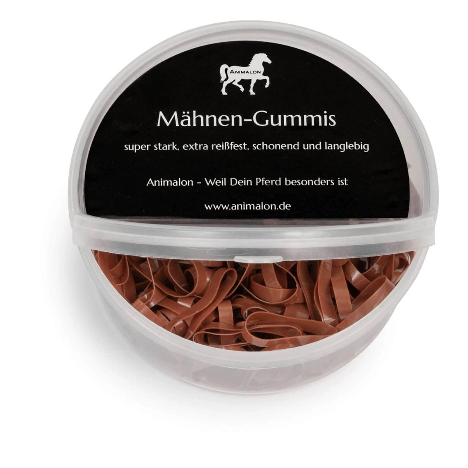 Mähnen-Einflechtgummis Braun