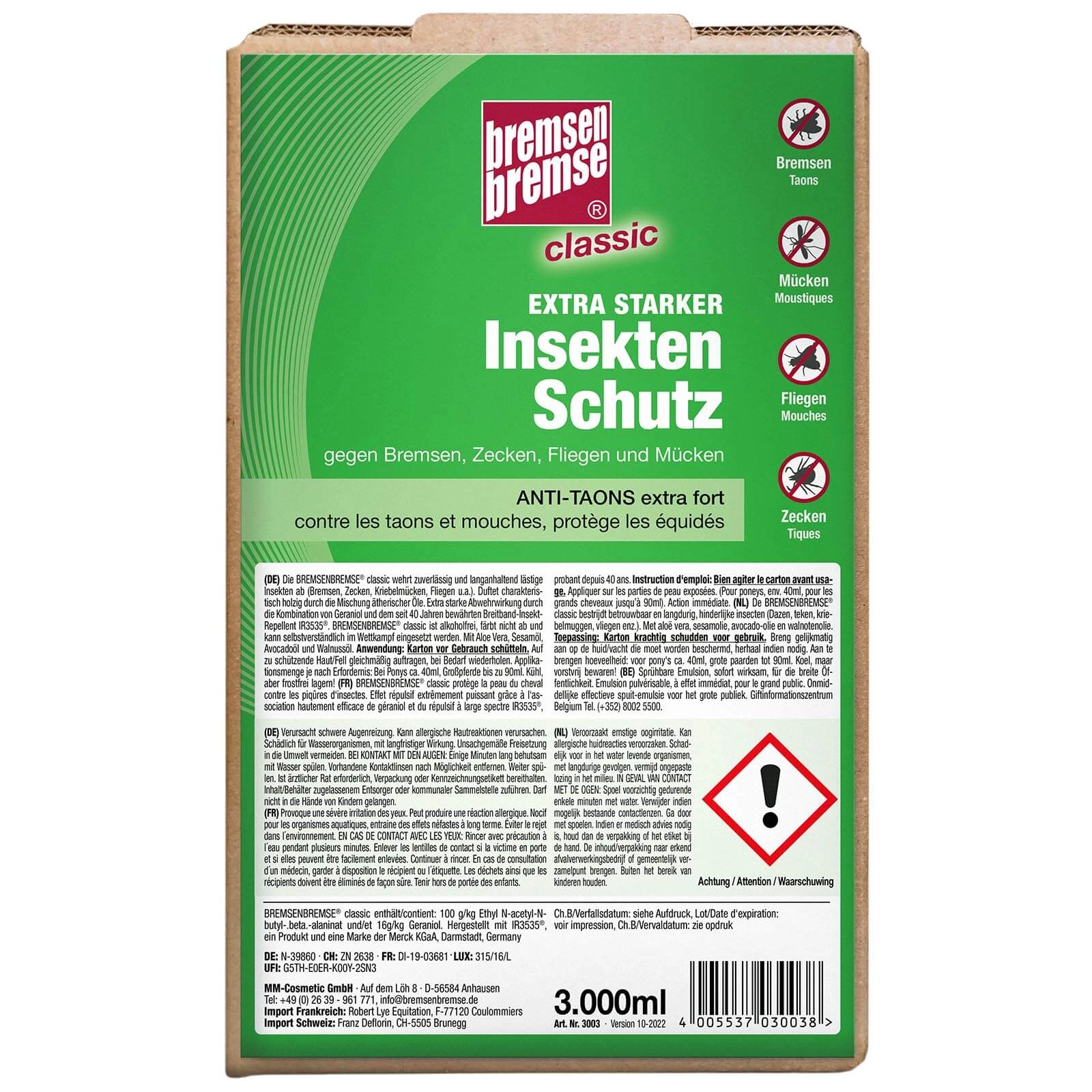 Insektenschutz Classic Insektenspray Fliegenspray 3000 ml