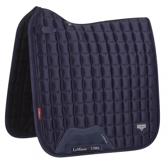 Schabracke LM Loire Classic Satin Dressage Square Dressurschabracke Navy / L/Warmblut