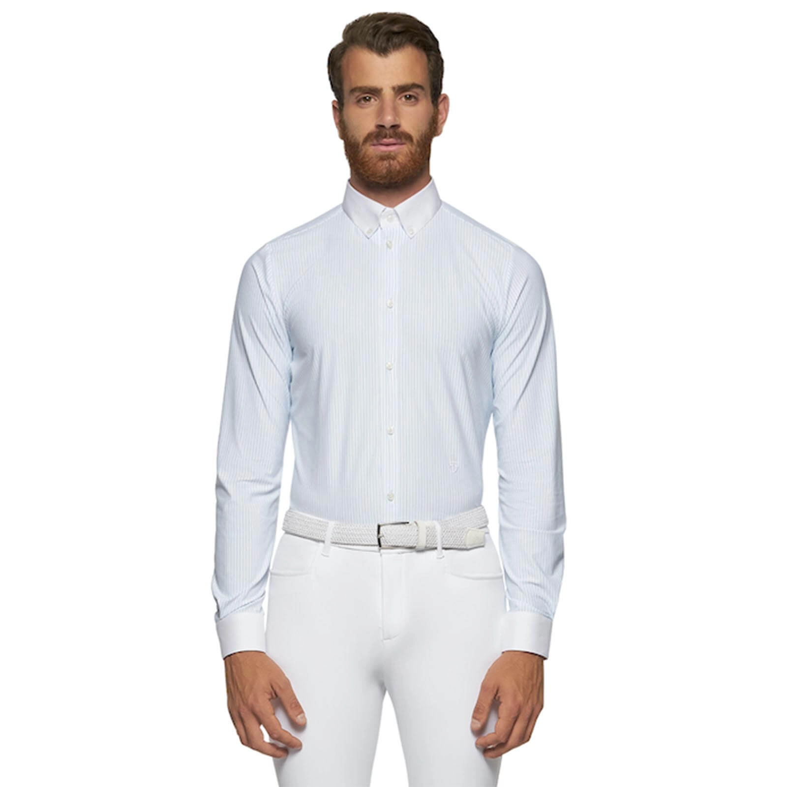 Turniershirt Herren Guibert Longsleeve Light Blue Line / 39 (M)