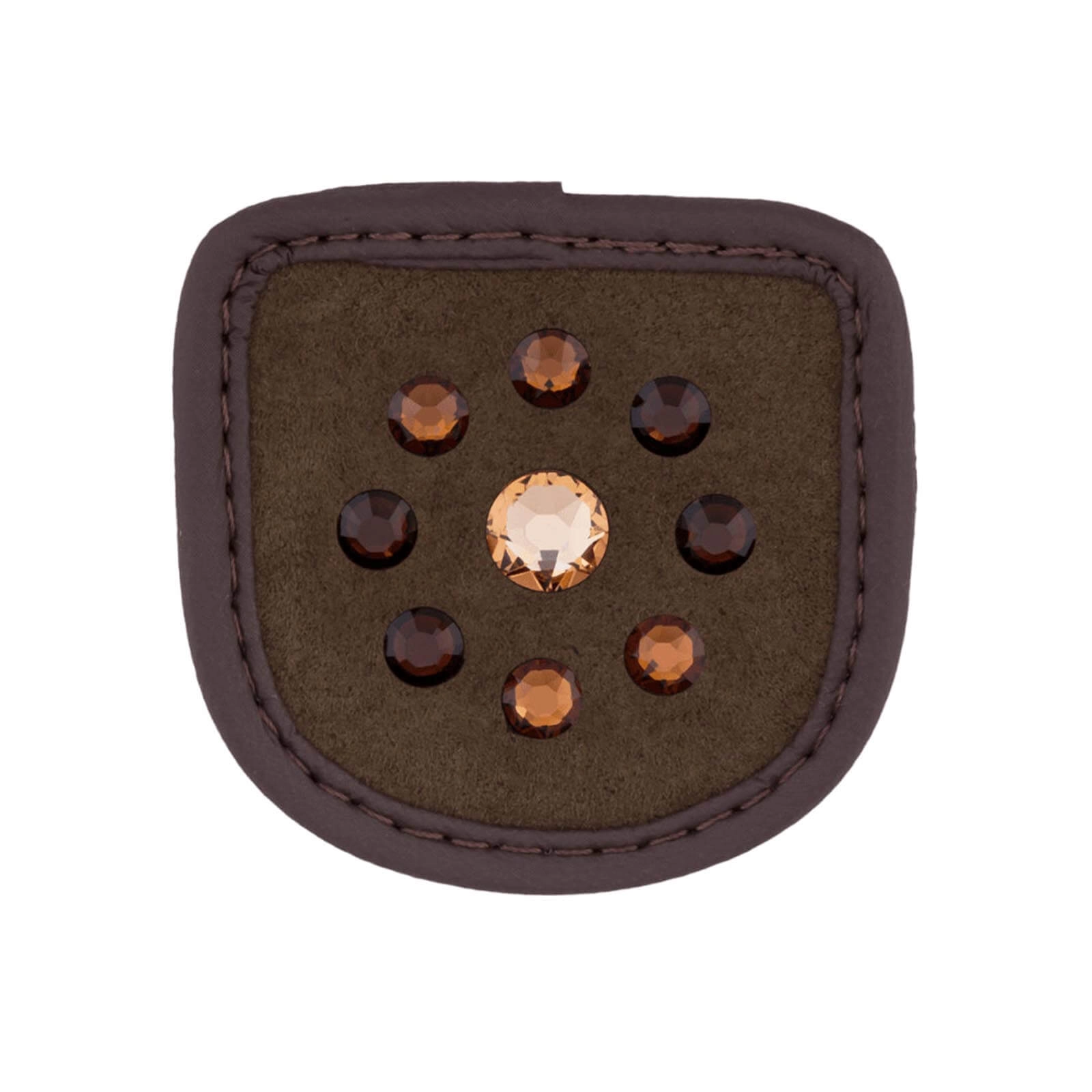 Reithandschuh Patches Circle Braun Braun
