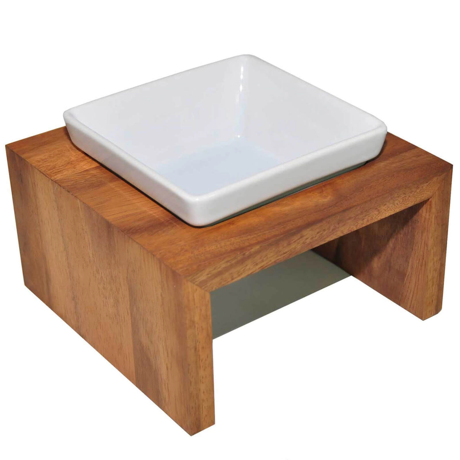 Einzelnapf Meshidai True Futterstation Teak / S 1 x 0,4 L