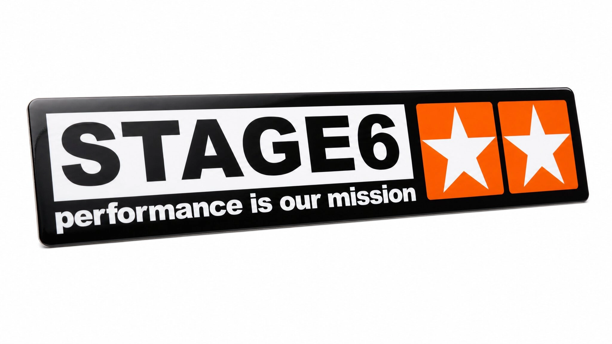 Aufkleber Stage6 120x30mm schwarz