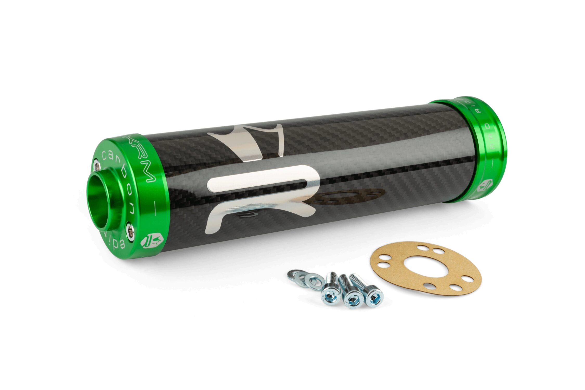 Endschalldämpfer KRM Carbon Hologramm 70-90cc grün