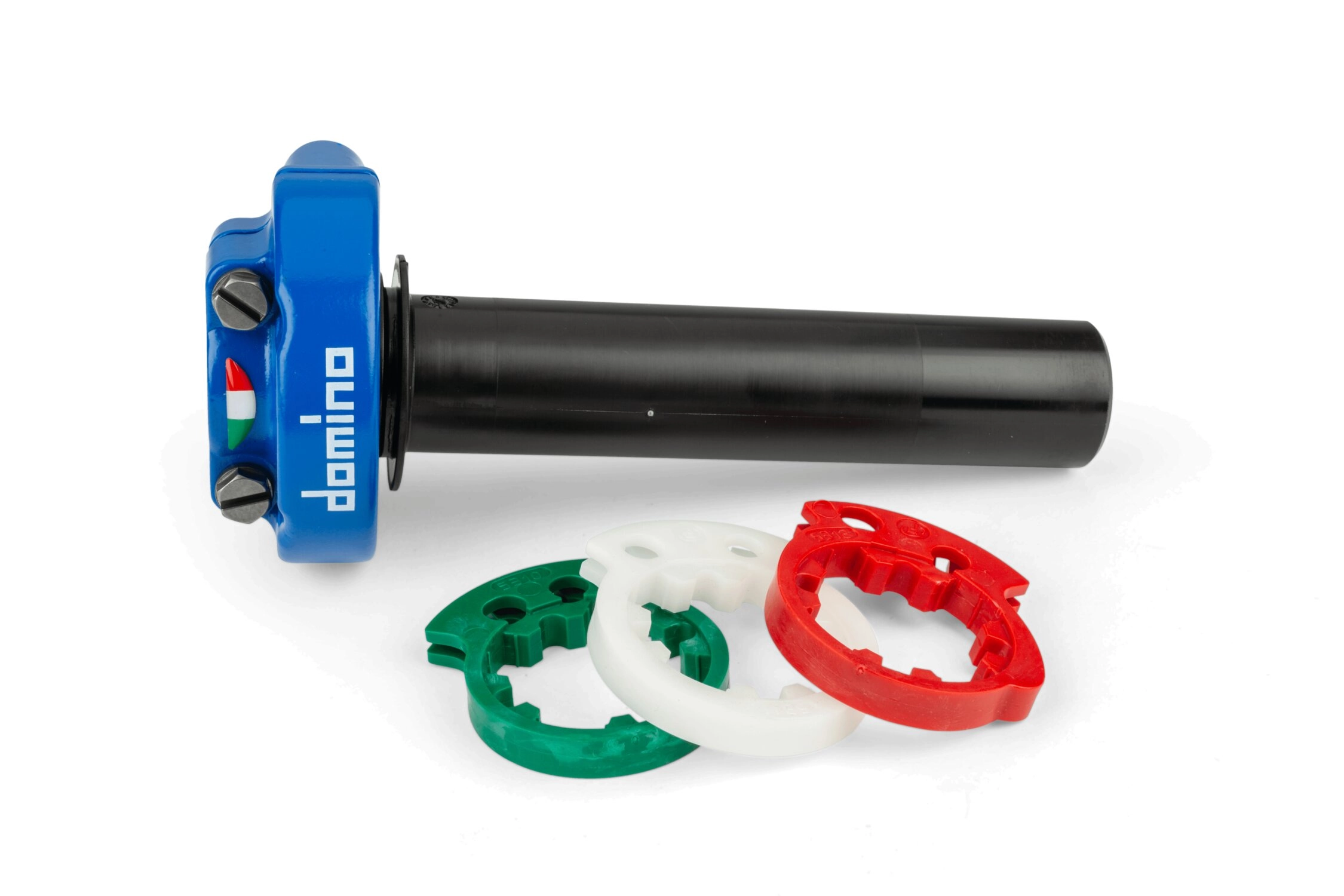 Gasgriff 4T Domino XM2 einstellbar Blau
