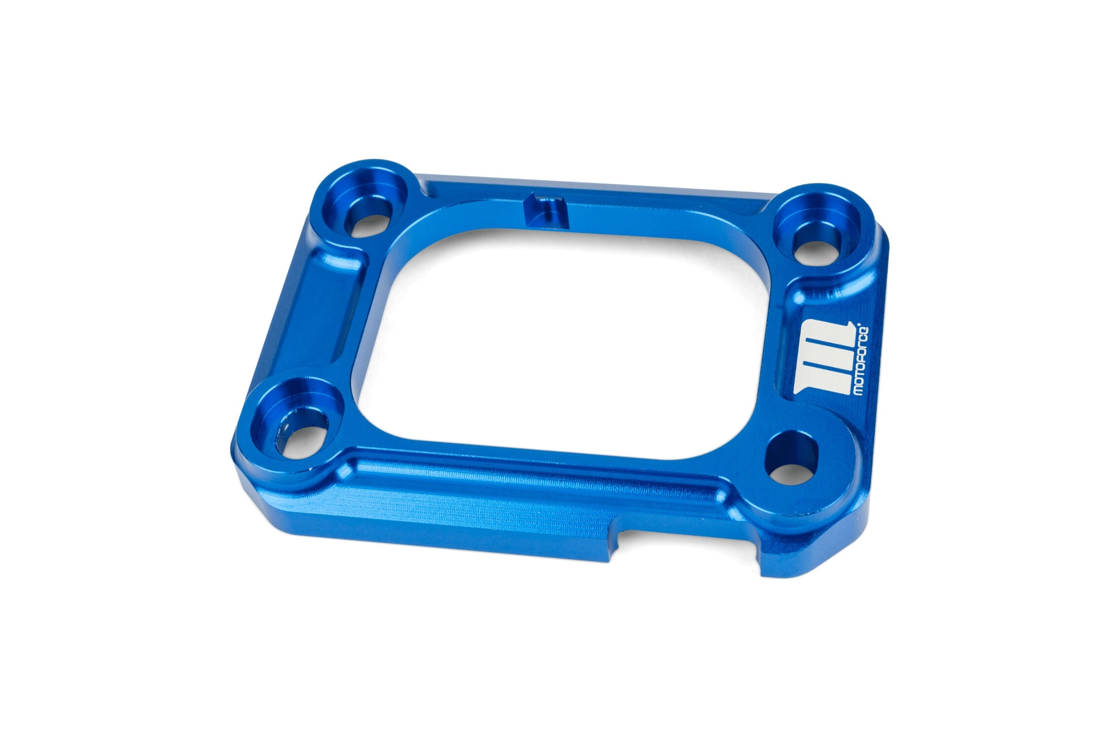 Halteplatte Ansaugstutzen Motoforce Racing AM6 / Derbi blau