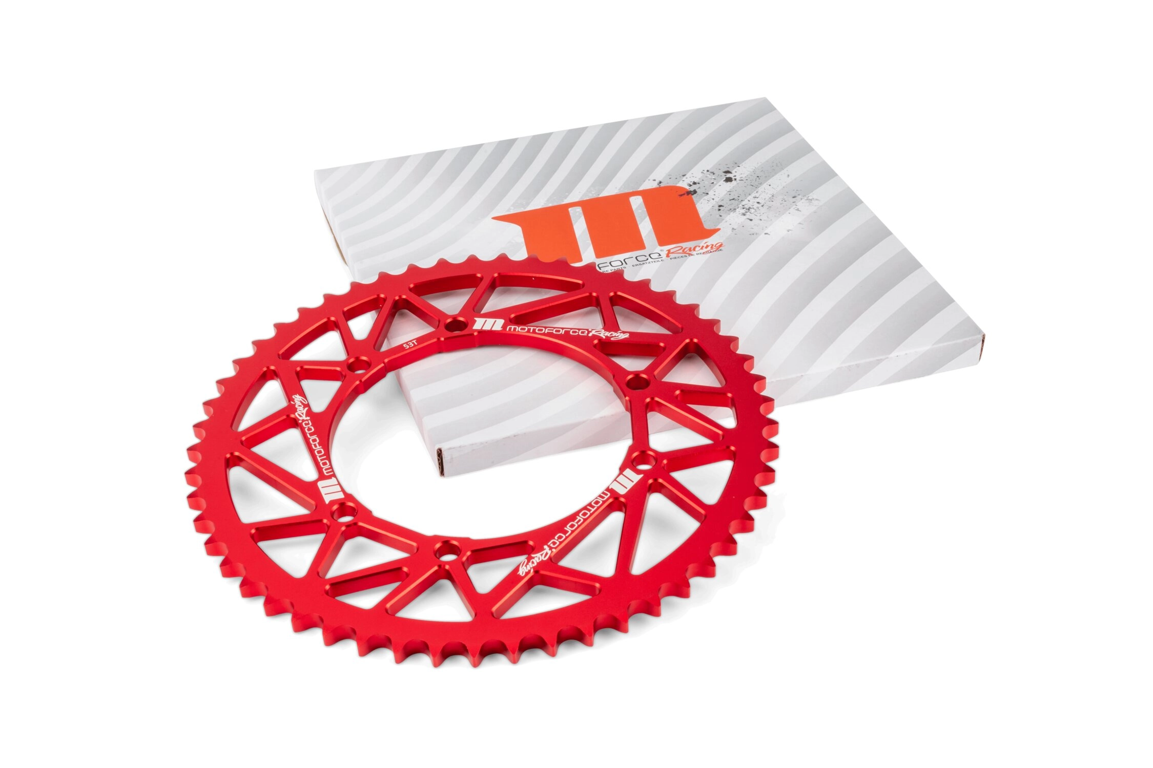 Kettenrad 53 Zähne / 428 MotoForce Racing Alu Rot Sherco 50