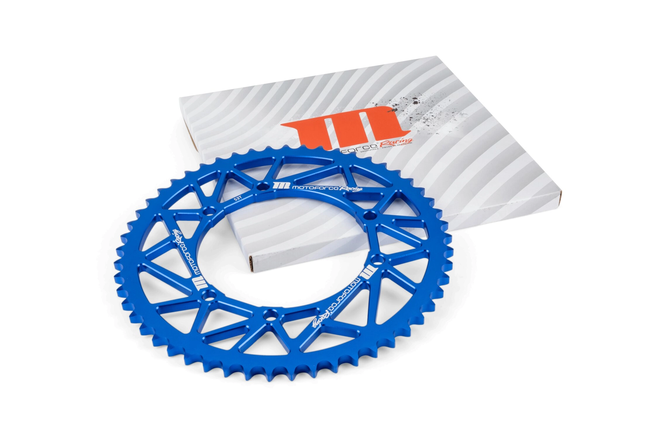 Kettenrad 53 Zähne / 428 MotoForce Racing Alu Blau Sherco 50