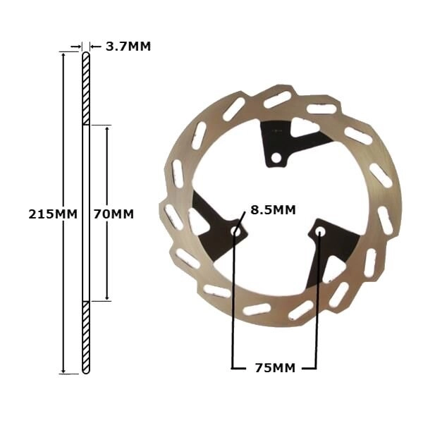 Bremsscheibe vorn 215mm IGM Peugeot Speedfight 3