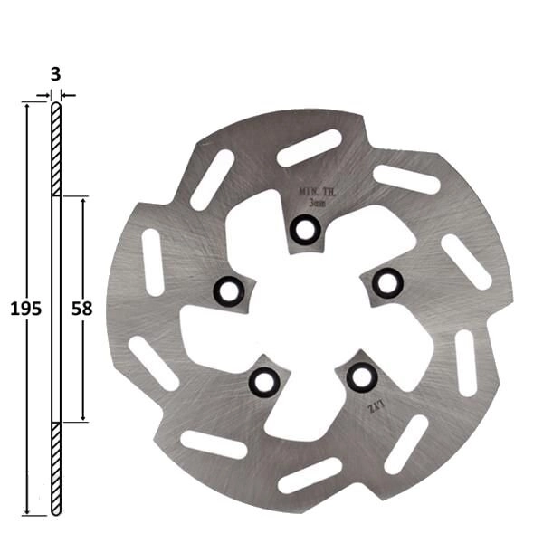 Bremsscheibe hinten 195mm IGM Peugeot Speedfight 3