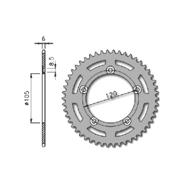Kettenblatt 50 Zähne / 420 IGM Generic Trigger / Ride / KRS