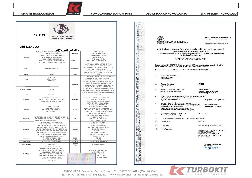 Auspuff Turbo Kit GMax 4T Suzuki Burgman 400 2007-2012 Inox