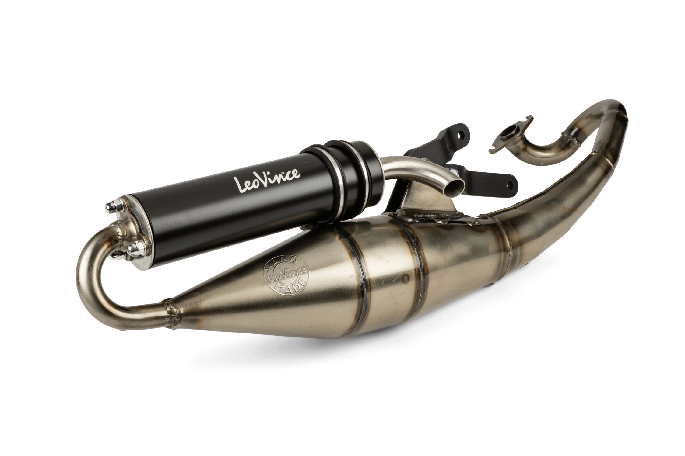 Auspuff LeoVince HandMade TT Black Peugeot liegend AC