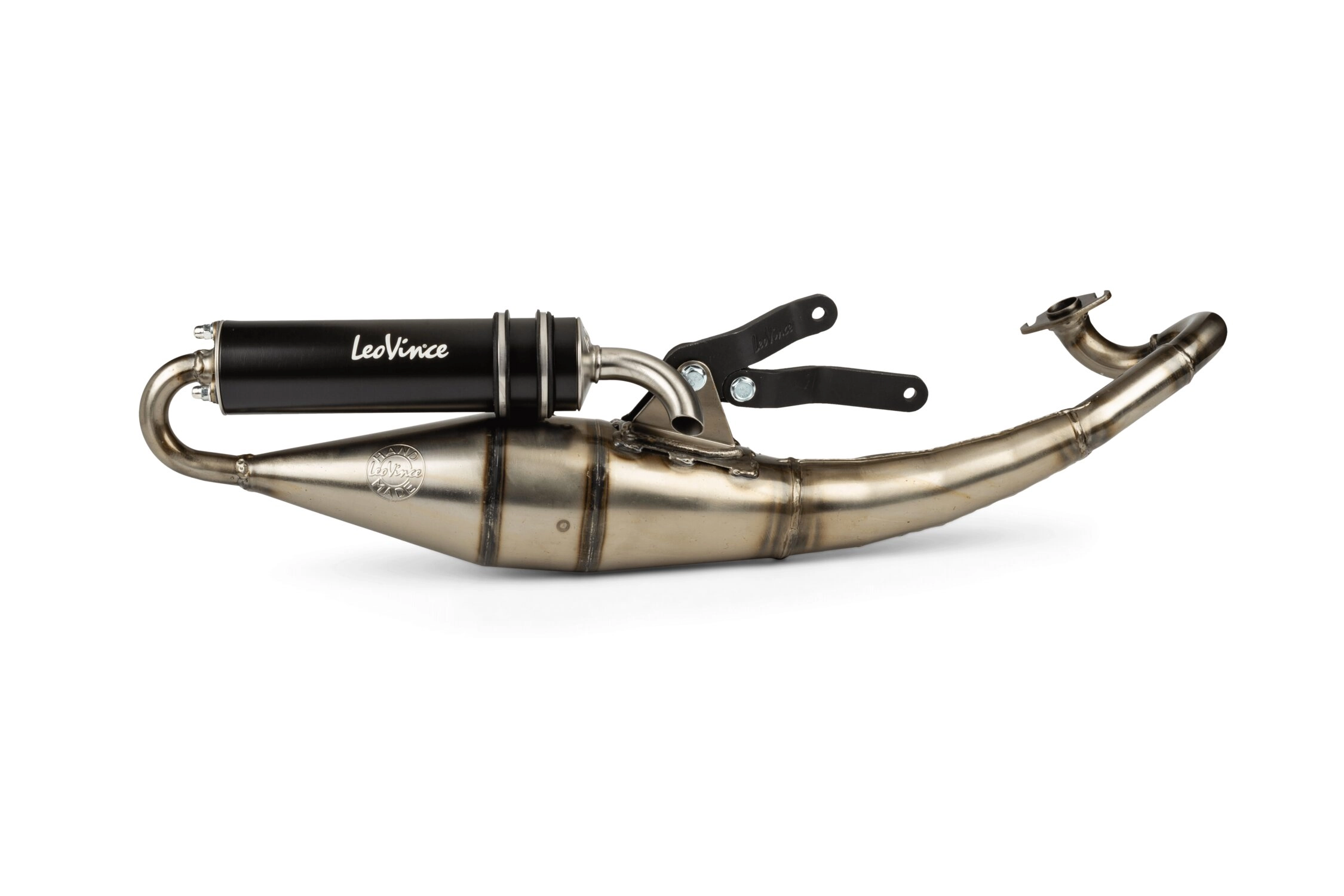 Auspuff LeoVince HandMade TT Black Peugeot liegend AC