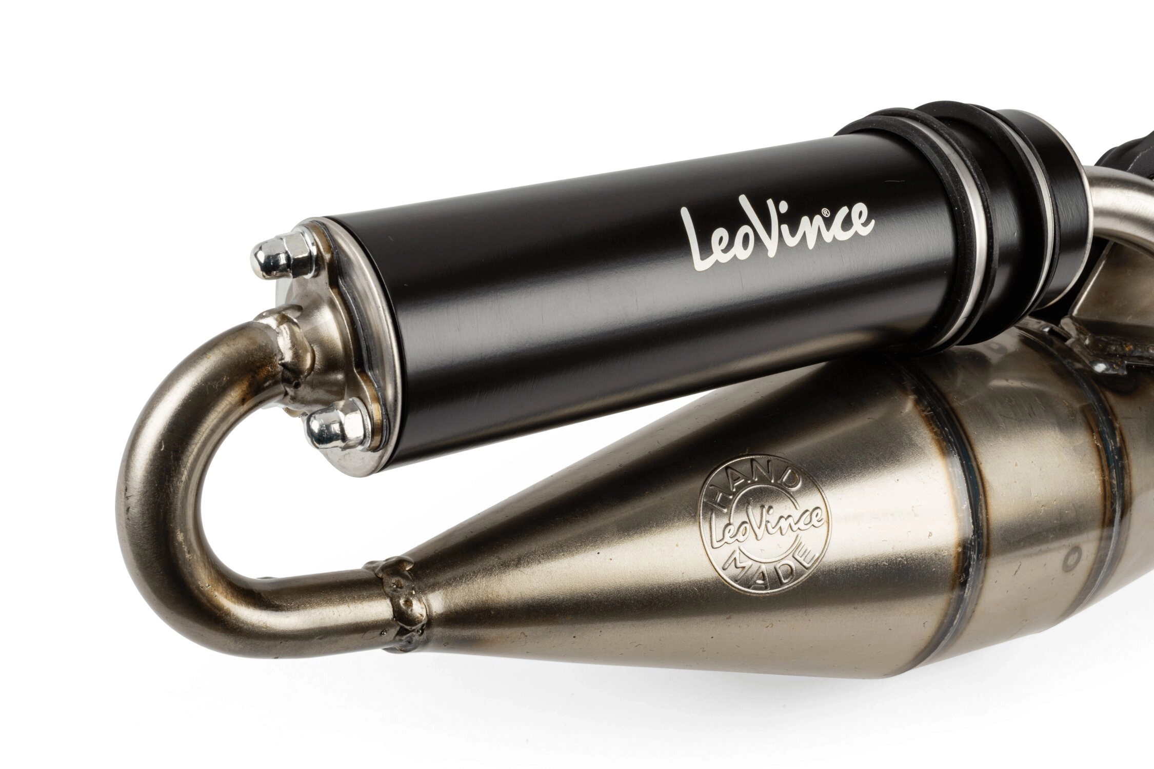 Auspuff LeoVince HandMade TT Black Peugeot liegend AC