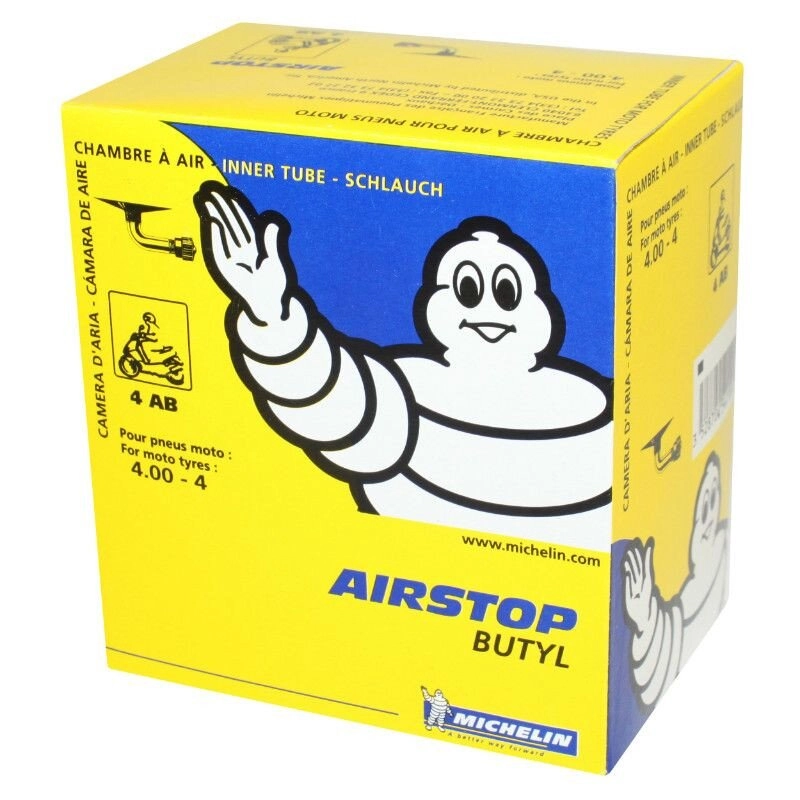 Schlauch 4" 4.00 Michelin Airstop 4ab 90° Ventil