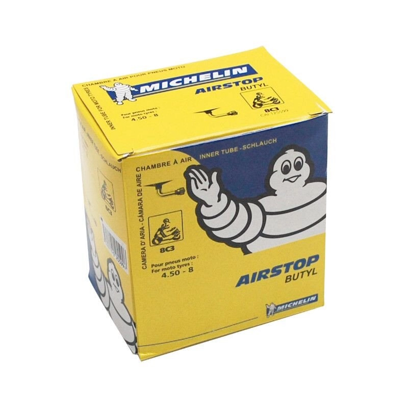 Schlauch 8" 4.50 Michelin Airstop 8C3 90° Ventil