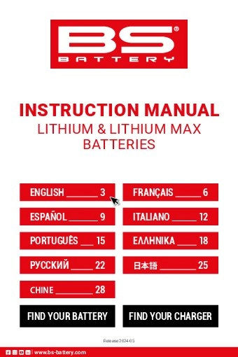Lithium Batterie BS Battery Max BSLI-02 12V - 3Ah