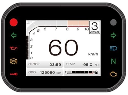 Tachometer Koso RX-3S mit TFT Display bis 15.000 U/min