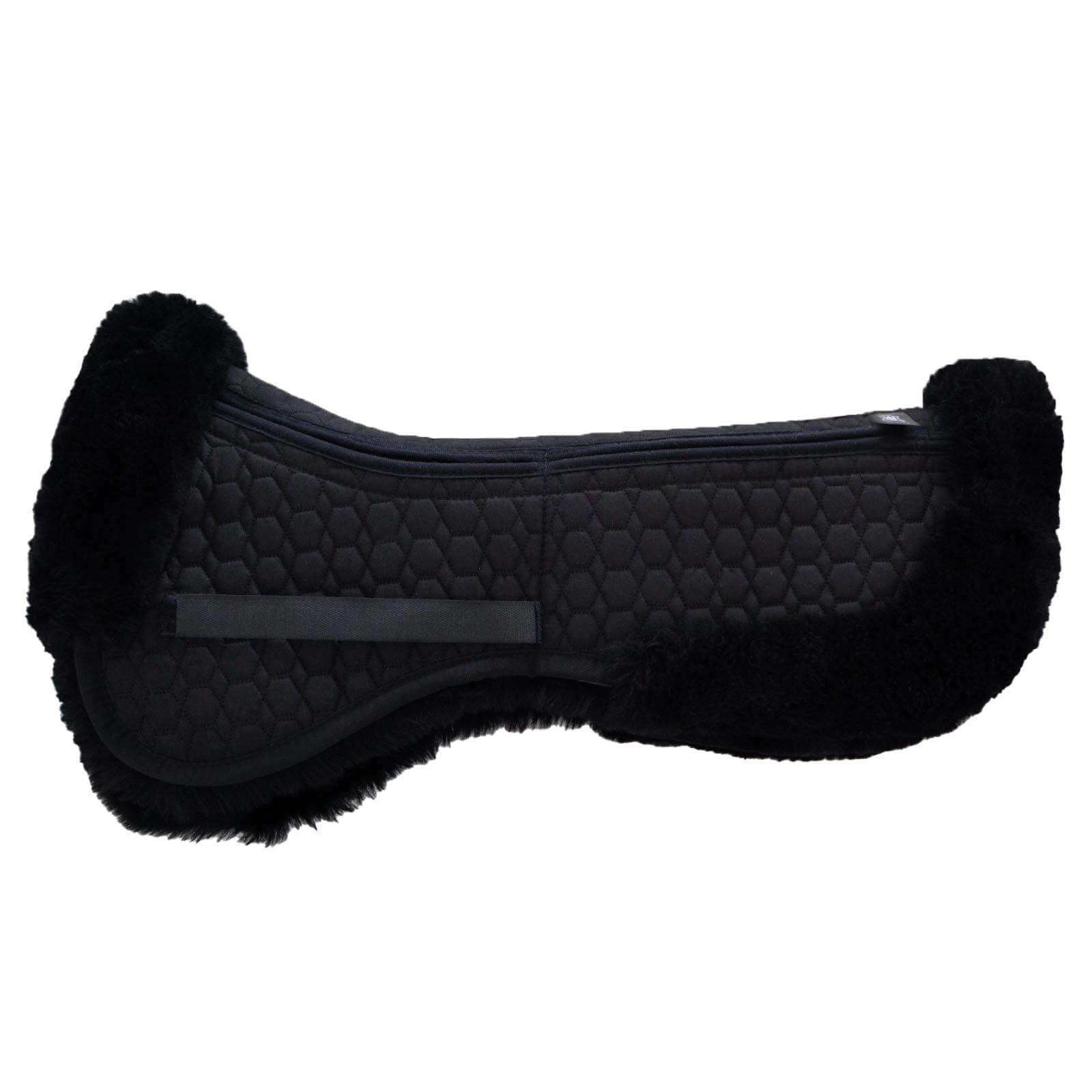 Sattelkissen Lammfell mit Correction®-System Sattelpad Schwarz/Schwarz / L / Dr