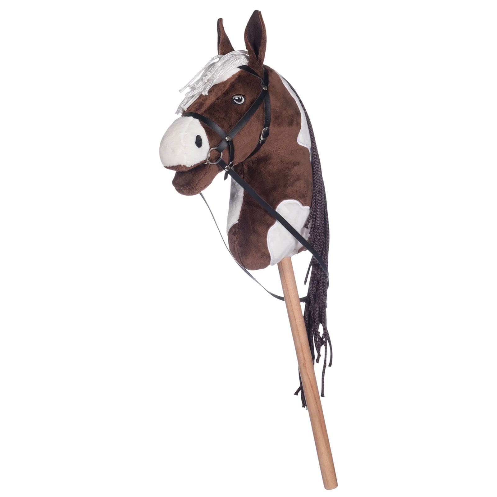 Steckenpferd Hobby Horse Spielzeugpferd Braun/Weiß