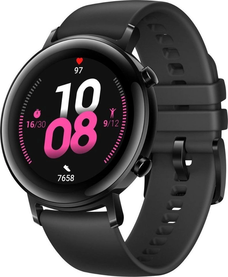 Huawei Watch GT 2 42mm | schwarz  | GPS | Herzfrequenz | 15 Sportmodi | wasserdicht | whatsApp | Telefonieren