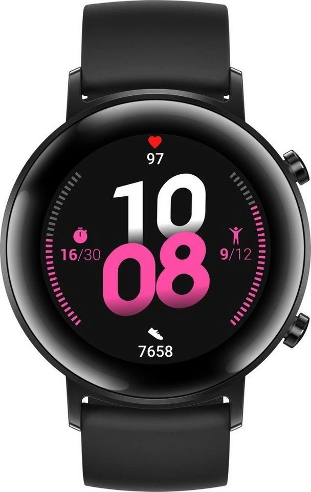 Huawei Watch GT 2 42mm | schwarz  | GPS | Herzfrequenz | 15 Sportmodi | wasserdicht | whatsApp | Telefonieren
