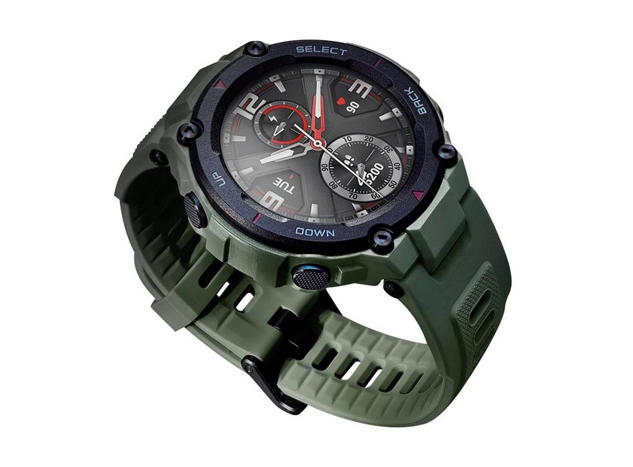 Amazfit T-Rex Khaki | Robustes Gehäuse | 12 Militärzertifizierungen | 20 Tage Akku | AMOLED | GPS-Dual-Satellitenortung | wasserdicht bis 5 ATM