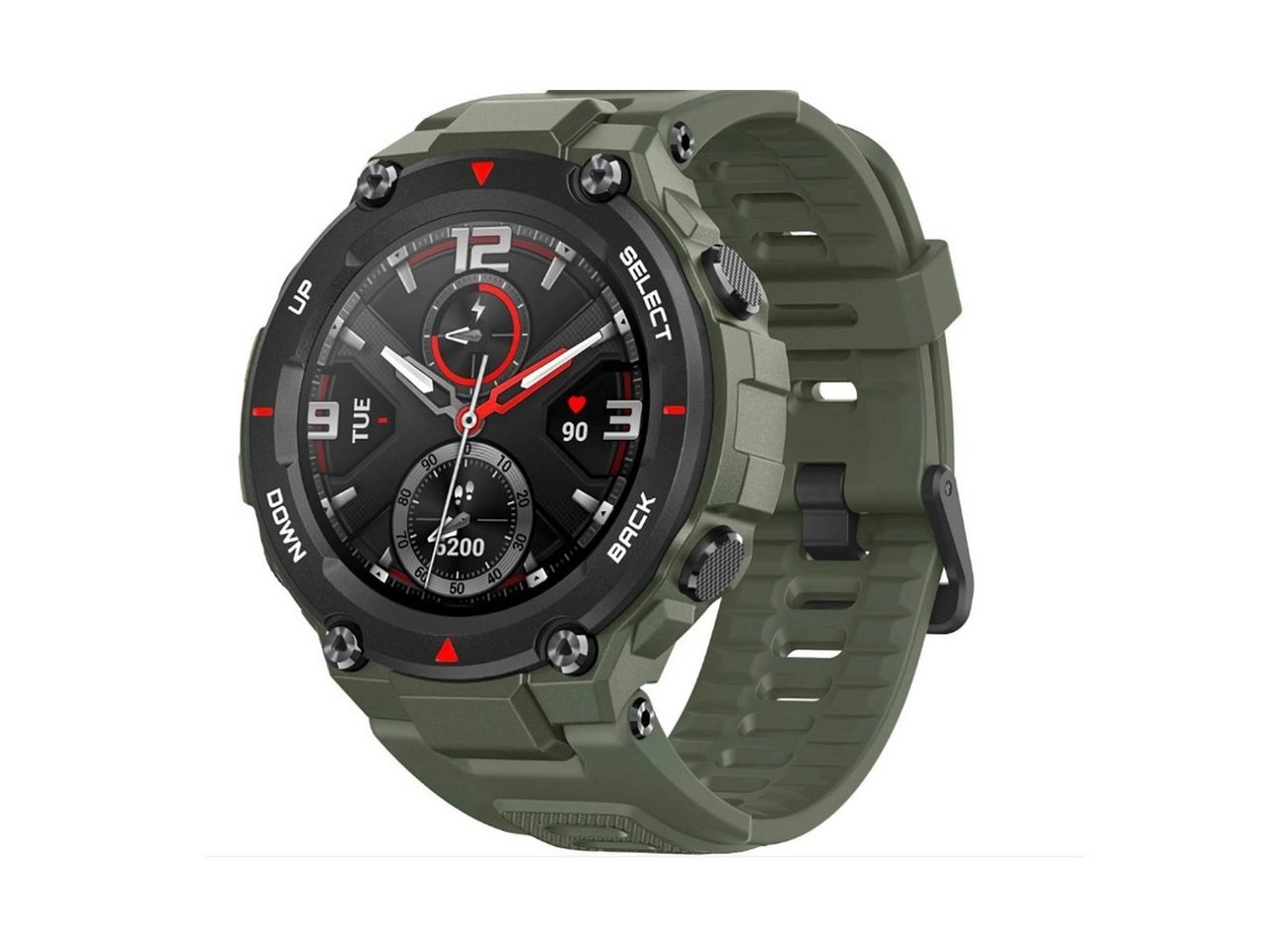 Amazfit T-Rex Khaki | Robustes Gehäuse | 12 Militärzertifizierungen | 20 Tage Akku | AMOLED | GPS-Dual-Satellitenortung | wasserdicht bis 5 ATM